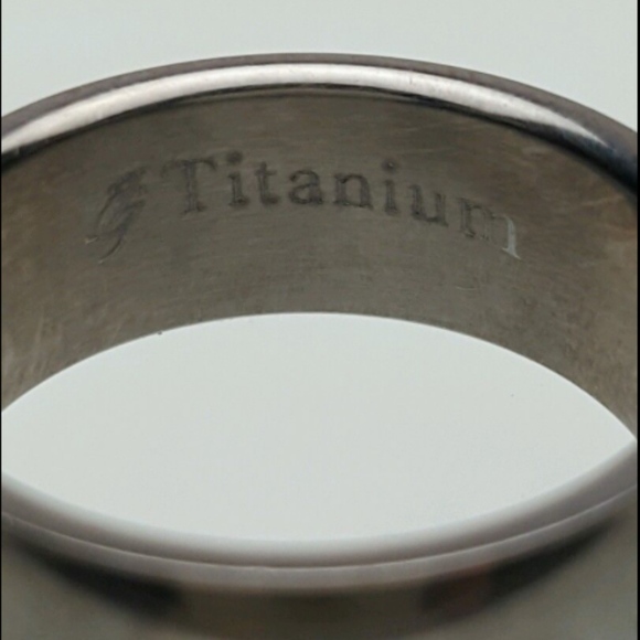 Silver Titanium Band Ring 8,9.5,12,13 - Picture 4 of 9